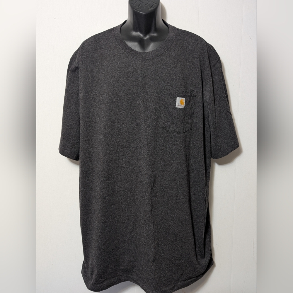 Men's Carhartt Classic Loose Fit Pocket Gray T Shirt Size 2XL Tall
